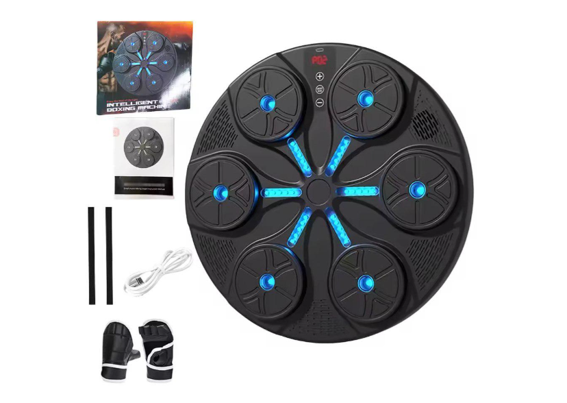Тренажер для боксу музичний з підсвічуванням та Bluetooth чорний 87543000 фото